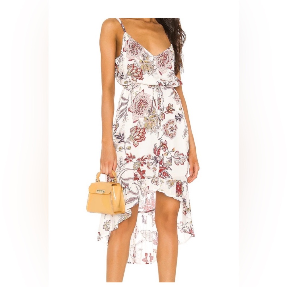 Sanctuary Hi-low Midi Palm Spring Button Front Dress in Prairie Days M